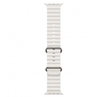 Ремешок - ApW26 Ocean Band для "Apple Watch 42/44/45/49 mm" силикон (white) (214246)#1848259