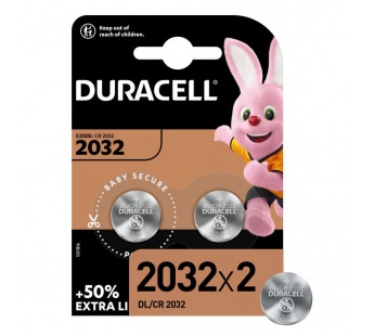 Элемент питания Duracell CR2032 BL2 Lithium 3V CN (2/20/200)#1849982
