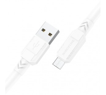 Кабель USB - Micro USB BOROFONE BX81 (2.4A/1m) белый#1865979
