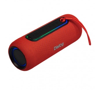 Портативная акустика Dialog Progressive AP-11 RED - акустическая колонка-труба, 1.0, 12W RMS, Bluetooth, FM+USB reader, LED#1852462