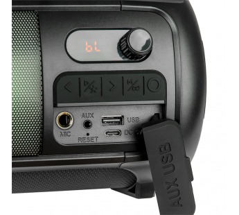 Портативная акустика Nakatomi FS-30 BLACK 1.0, 18W RMS,  Bluetooth, FM+USB reader, LED#1852414