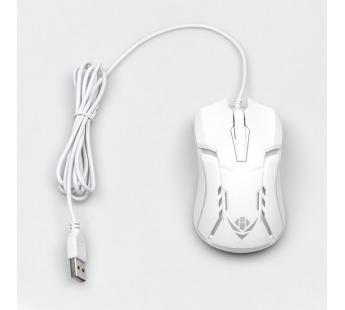 Мышь оптическая Nakatomi MOG-05U Gaming mouse WHITE - игровая, 4 кнопки + ролик, USB#1859121