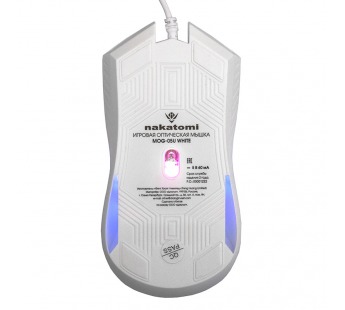 Мышь оптическая Nakatomi MOG-05U Gaming mouse WHITE - игровая, 4 кнопки + ролик, USB#1859139