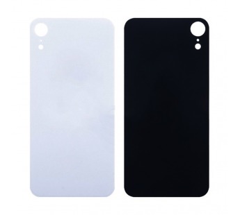 Задняя крышка для iPhone Xr Белый (стекло, широкий вырез под камеру, логотип)#1873811