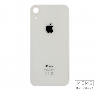 Задняя крышка для iPhone Xr Белый (стекло, широкий вырез под камеру, логотип)#2150737