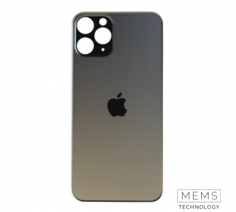 Задняя крышка для iPhone 11 Pro (A2215) Серый (стекло, широкий вырез под камеру, логотип)#2150709