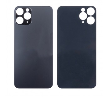 Задняя крышка для iPhone 11 Pro Серый (стекло, широкий вырез под камеру, логотип)#1870286