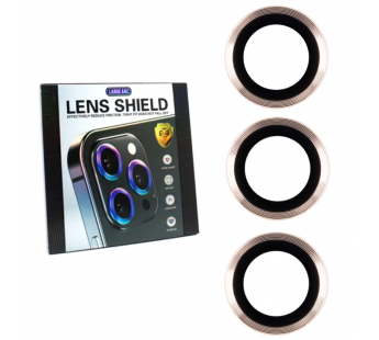 Защитное стекло линзы камеры для iPhone 14 Pro/14 Pro Max (комплект 3 шт.) Золото#1884274