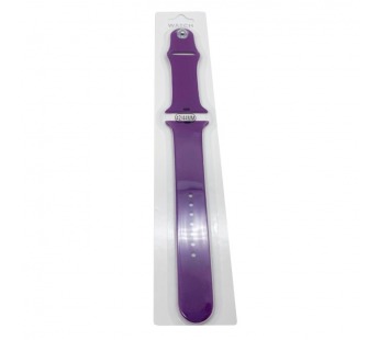 Ремешок для Apple Watch 42/44/45/49mm №30 силиконовый Фиолетовый (Размер SM)#1852947