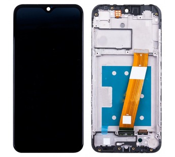 Дисплей для Samsung Galaxy A01/M01 (A015F/M015F) модуль с рамкой Черный (Широкий коннектор) - OR Ref. (SP)#1900101