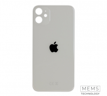 Задняя крышка для iPhone 11 (A2221) Белый (стекло, широкий вырез под камеру, логотип)#2150723