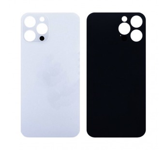 Задняя крышка для iPhone 12 Pro Max Белый (стекло, широкий вырез под камеру, логотип)#1873735