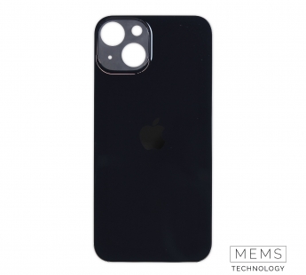 Задняя крышка для iPhone 13 (A2635) Черный (стекло, широкий вырез под камеру, логотип)#2150752