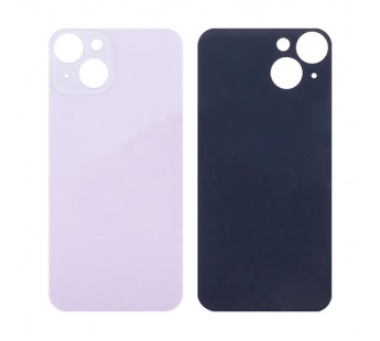Задняя крышка для iPhone 14 Фиолетовый (стекло, широкий вырез под камеру, логотип)#1870045