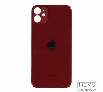 Задняя крышка для iPhone 11 (A2221) Красный (стекло, широкий вырез под камеру, логотип)#2150722