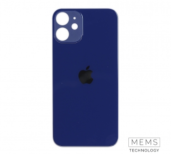 Задняя крышка для iPhone 12 mini (A2399) Синий (стекло, широкий вырез под камеру, логотип)#2150719
