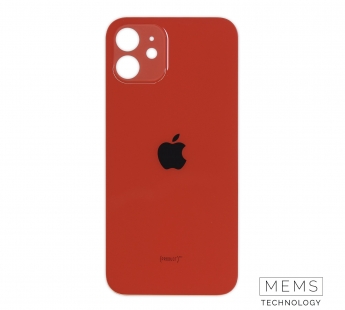 Задняя крышка для iPhone 12 (A2403) Красный (стекло, широкий вырез под камеру, логотип)#2150718