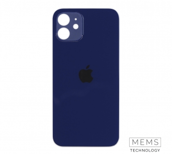 Задняя крышка для iPhone 12 (A2403) Синий (стекло, широкий вырез под камеру, логотип)#2150717