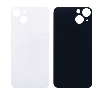 Задняя крышка для iPhone 13 mini Белый (стекло, широкий вырез под камеру, логотип)#1873812