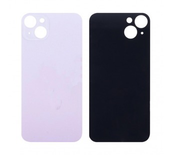 Задняя крышка для iPhone 14 Plus Фиолетовый (стекло, широкий вырез под камеру, логотип)#1873828