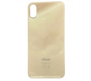 Задняя крышка iPhone XS (AAA c увел. вырезом) Золотая#1870862