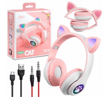 Полноразмерные Bluetooth наушники  Cat STN-28 (розовый)#1858054