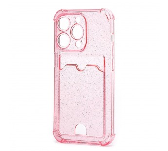 Чехол-накладка - SC300 с картхолдером для "Apple iPhone 14 Pro" (pink) (208009)#2085256