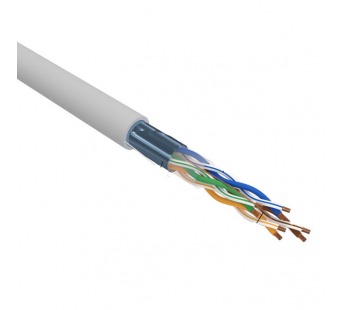 Кабель витая пара F/UTP, CAT 5e, PVC, 4PR, 24AWG, INDOOR, STRANDED, серый, 305м, "Rexant"#2046004