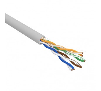 Кабель витая пара U/UTP, CAT 5e, PVC, 4PR, 24AWG, INDOOR, SOLID, серый, 305м, Rexant#2046012