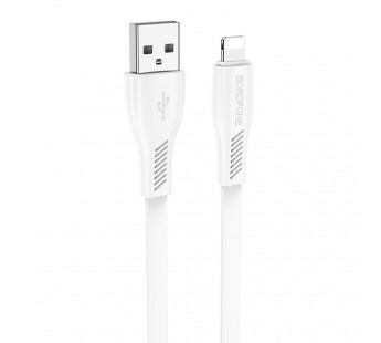 Кабель USB - Apple lightning Borofone BX85 "Auspicious" (2.4А, 100см) белый#1858903