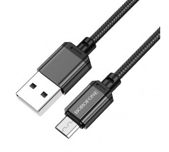 Кабель USB - Micro USB Borofone BX87 "Sharp" (2.4А, 100см) черный#1858839