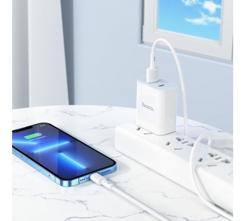 Кабель USB - Apple lightning HOCO X83 "Victory" (2.4А, 100см) белый#2032710