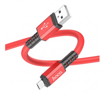 Кабель USB - Micro USB HOCO X85 "Strength" (2.4А, 100см) красный#1858885