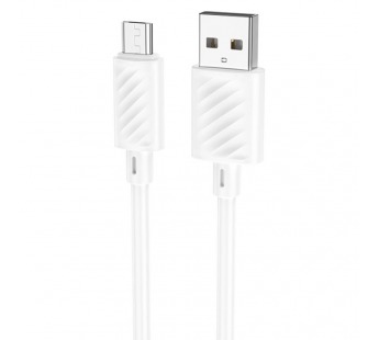 Кабель USB - Micro USB HOCO X88 "Gratified" (2.4А, 100см) белый#1858894