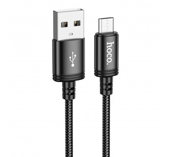 Кабель USB - Micro USB HOCO X89 "Wind" (2.4А, 100см) черный#2008529