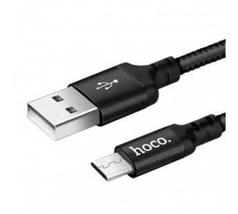 Кабель USB - Micro USB HOCO X89 "Wind" (2.4А, 100см) черный#1858896