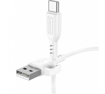 Кабель USB - Type-C Borofone BX91 "Symbol" (3А, 100см) белый#2048207