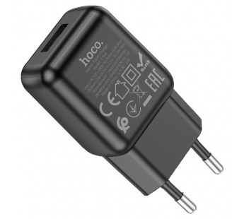 СЗУ с выходом USB Hoco C96A (2.1A/1USB) черное#1858152