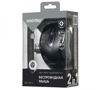 Беспроводная мышь SMARTBUY 597D Dual Bluetooth черная#1858596