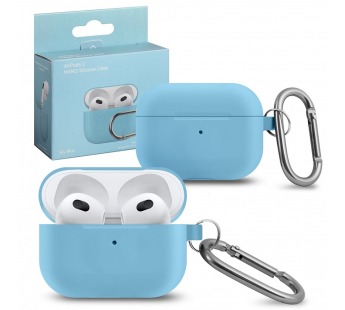 Чехол для APods 3 Hang Silicone (Sky blue) с карабином#1859207