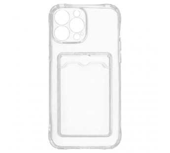Чехол силиконовый iPhone 14 Pro Max с визитницей прозрачный#2134069