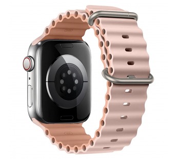 Ремешок - ApW26 Ocean Band Apple Watch 42/44/45/49 mm силикон (light pink/brown) (214260)#1861007