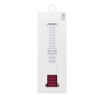 Ремешок - ApW27 Alpine Loop для "Apple Watch 38/40/41 mm" текстиль (black/bordo) (214299)#1860977
