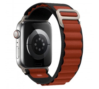 Ремешок - ApW27 Alpine Loop для "Apple Watch 38/40/41 mm" текстиль (black/brown) (214297)#2004458