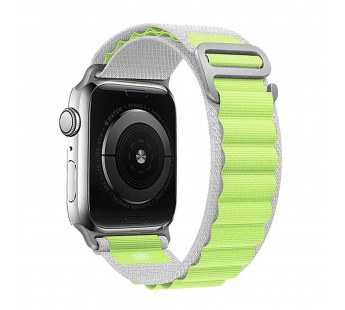 Ремешок - ApW27 Alpine Loop Apple Watch 38/40/41 mm текстиль (white/light green) (214300)#1860990