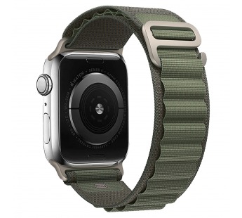 Ремешок - ApW27 Alpine Loop для "Apple Watch 42/44/45/49 mm" текстиль (green) (214282)#1860949