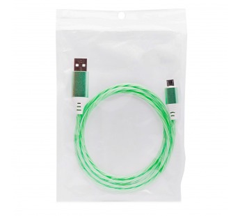 Кабель USB - micro USB - Luminous 100см 2A  (green) (124491)#1860412