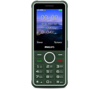 Мобильный телефон Philips E2301 Green (2,8"/0,3МП/3000mAh)#1861802