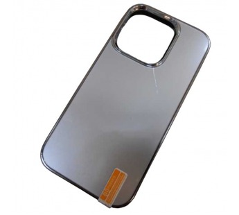 Чехол силикон-пластик iPhone 12/12 Pro матовый с логотипом светло-серый#1930488