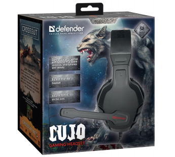 Компьютерная гарнитура Defender Сujo игровая (black/red) (218136)#1862717